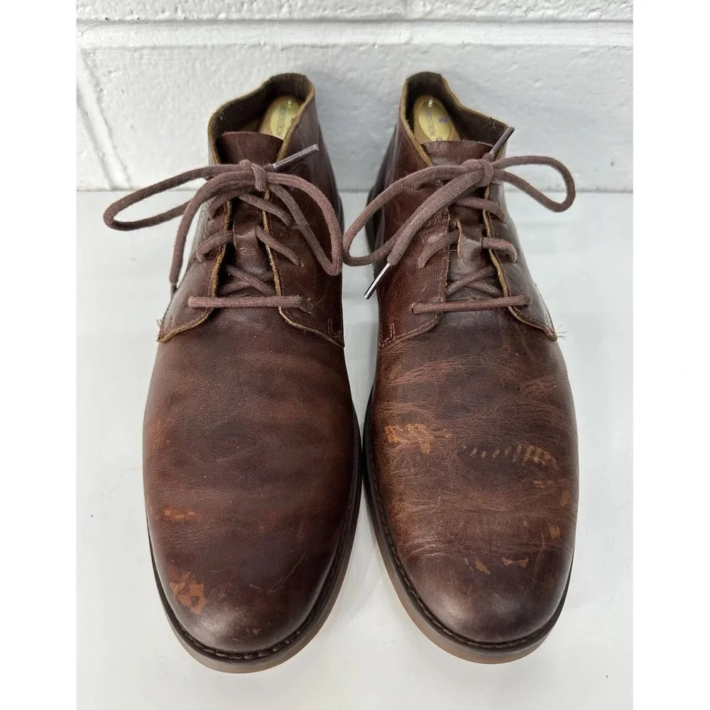 Timberland Yorkdale Brown Leather Lace‎ Up Chukka Boots A22GK Men's Size 9